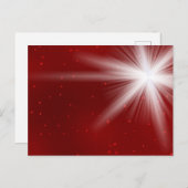 Elegante fonkelende ster in de rode hemel van Kers Feestdagenkaart (Voorkant / Achterkant)