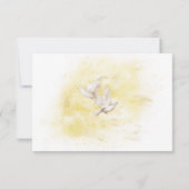 Elegante Fontein bloem, duiven Zomer Bruiloft RSVP Kaart (Achterkant)