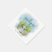 Elegante fontein | bloemen duiven Bruiloft Luxe Servet (Hoek)