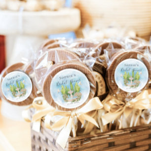 Elegante Fontein witte Duiven bloemen Vrijgezellen Ronde Sticker