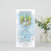 Elegante Fonteinduiven Luxe Trouwprogramma (Staand voorkant)