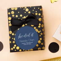 Elegante fonts met modern blauw Afstuderen