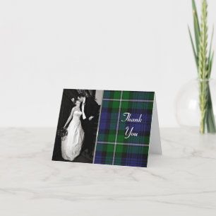 Elegante Forbes Plaid Foto Bedankkaart