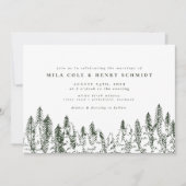 Elegante Forest Pine minimalistische groenblijvend Kaart (Voorkant)