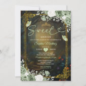 Elegante Forest Sage Green Princess Quinceañera Kaart (Voorkant)