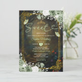 Elegante Forest Sage Green Princess Quinceañera Kaart (Staand voorkant)