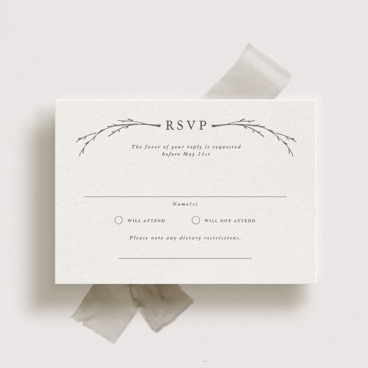 Elegante Forest Wedding RSVP Kaarten Kaartje
