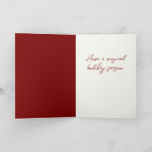 Elegante Forestcore Holiday Fairy Bedankkaart (Binnen)