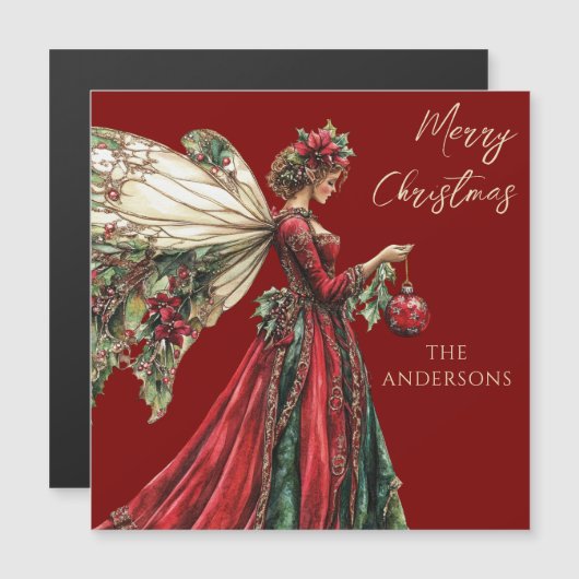 Elegante Forestcore Holiday Fairy Holiday Magnet (Voorkant / Achterkant)