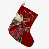 Elegante Forestcore Kerst Elf Grote Kerstsok (Voorkant (Hangend))