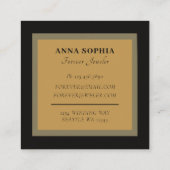 Elegante Forever Permanente Sieraden Vierkante Visitekaartje (Achterkant)