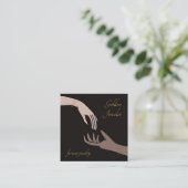 Elegante Forever Permanente Sieraden Vierkante Visitekaartje (Staand voorkant)