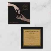 Elegante Forever Permanente Sieraden Zorg Vierkante Visitekaartje (Voorkant / Achterkant)