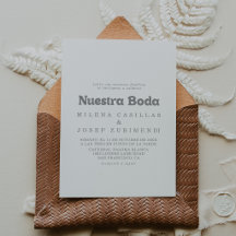 Elegante Formeel Minimaal Nuestra Boda Bruiloft