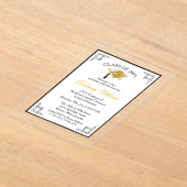 Elegante formele afstudeerfeest Faux Gold Acryl Uitnodigingen (Laagn)