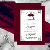 Elegante formele afstudeerfeest van het Bourgondis Kaart