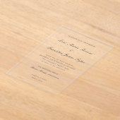 Elegante formele bruiloft acryl uitnodigingen (Laagn)