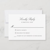 Elegante formele bruiloft Crest Monogram Logo RSVP (Voorkant)