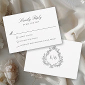 Elegante formele bruiloft Crest Monogram Logo RSVP