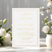 Elegante formele bruiloft folie uitnodiging