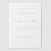Elegante Formele Bruiloft Vellum Uitnodigingen (Voorkant)