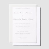 Elegante Formele Bruiloft Vellum Uitnodigingen (Offset)