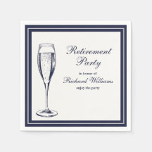 Elegante formele donkerblauwe witte pensionering