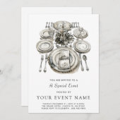 Elegante formele gebeurtenis kaart (Voorkant / Achterkant)