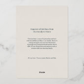 Elegante formele geruite gezinsfoto prettige feest folie uitnodiging (Achterkant)