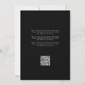 Elegante formele gouden, zwarte, witte bruiloft kaart (Achterkant)