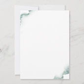 Elegante, Formele Groene Waterverf Monogram Bruilo Kaart (Achterkant)