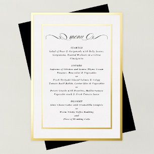 Elegante formele kalligrafie Gold Lijst Wedding Me Folie Uitnodiging