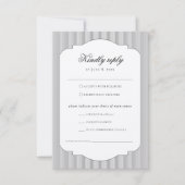 Elegante formele klassieke maaltijd keuze bruiloft RSVP kaartje (Voorkant)