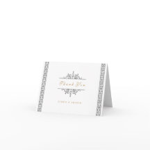 Elegante formele klassieke vintage bruiloft dank u