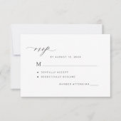 Elegante formele klassieker of QR-code online brui RSVP Kaartje (Voorkant)