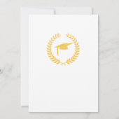 Elegante formele laurierkrans Gouden pet partij  Kaart (Achterkant)