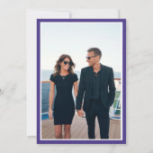 Elegante formele marine kader bootclub fotohuwelij save the date (Achterkant)