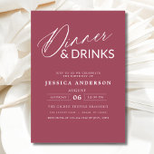 Elegante formele Mauve Pink Dinner Party Kaart