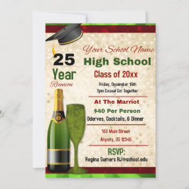 Elegante formele middelbare school reünie kaart