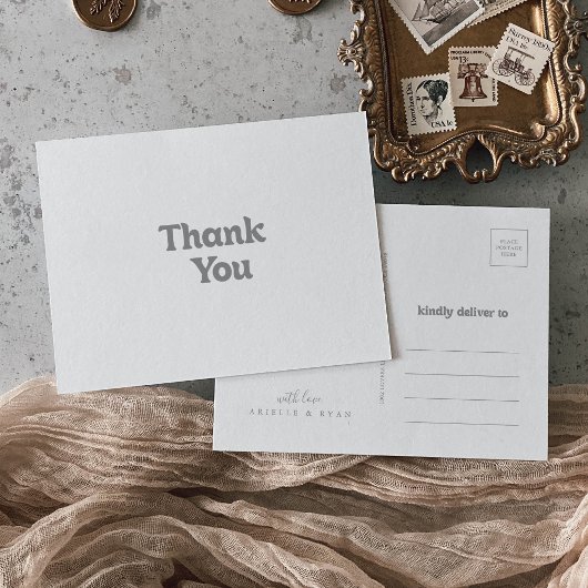 Elegante Formele Minimale Bedankt Briefkaart