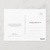 Elegante Formele Minimale Bedankt Briefkaart (Achterkant)