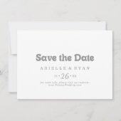 Elegante Formele Minimale Horizontale Trouw Save The Date (Voorkant)