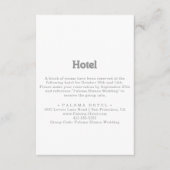 Elegante Formele Minimale Hotel Informatiekaartje (Voorkant)