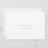 Elegante formele minimale ontvluchting aankondiging (Achterkant)