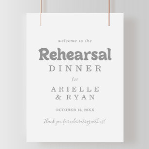 Elegante formele minimale repetitie diner welkom  poster