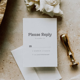 Elegante Formele Minimale RSVP Kaartje