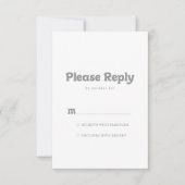Elegante Formele Minimale RSVP Kaartje (Voorkant)