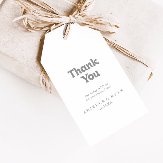 Elegante Formele Minimale Trouw Dank Je Cadeaulabel