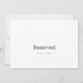 Elegante formele minimale trouw-reserveringsbord (Voorkant)