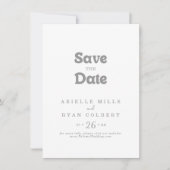 Elegante Formele Minimale Trouwdag Save The Date (Voorkant)